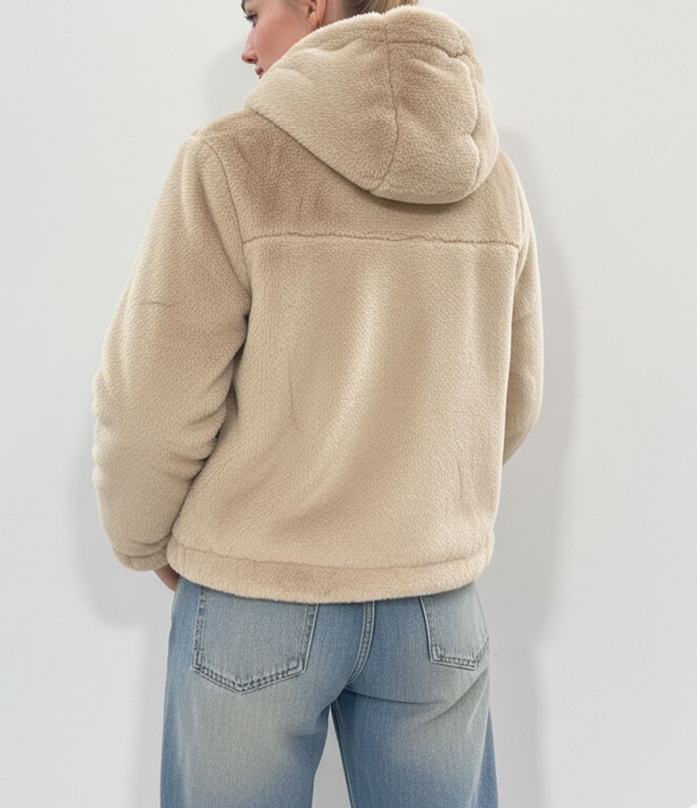 chaqueta efecto pelo