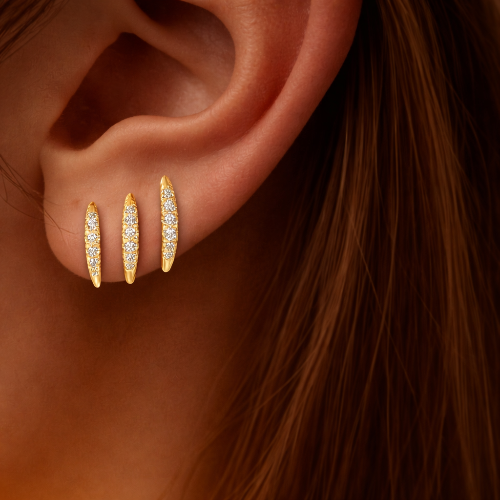Pendientes Ear Cuff Triple
