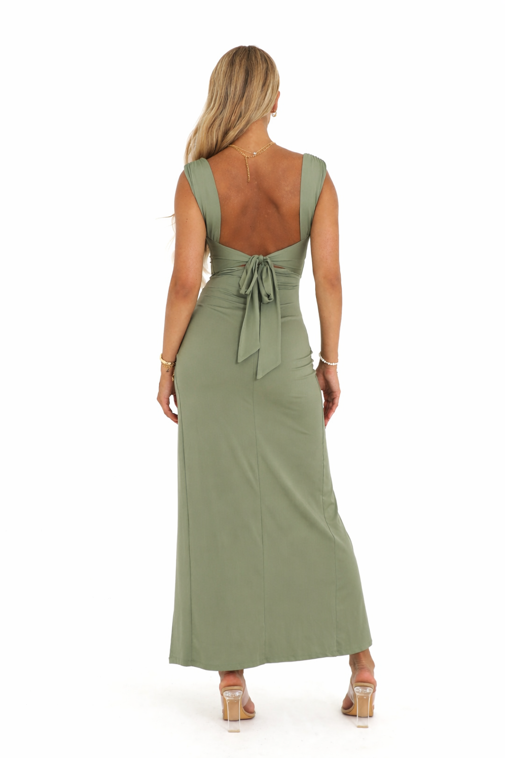 Vestido midi con corte