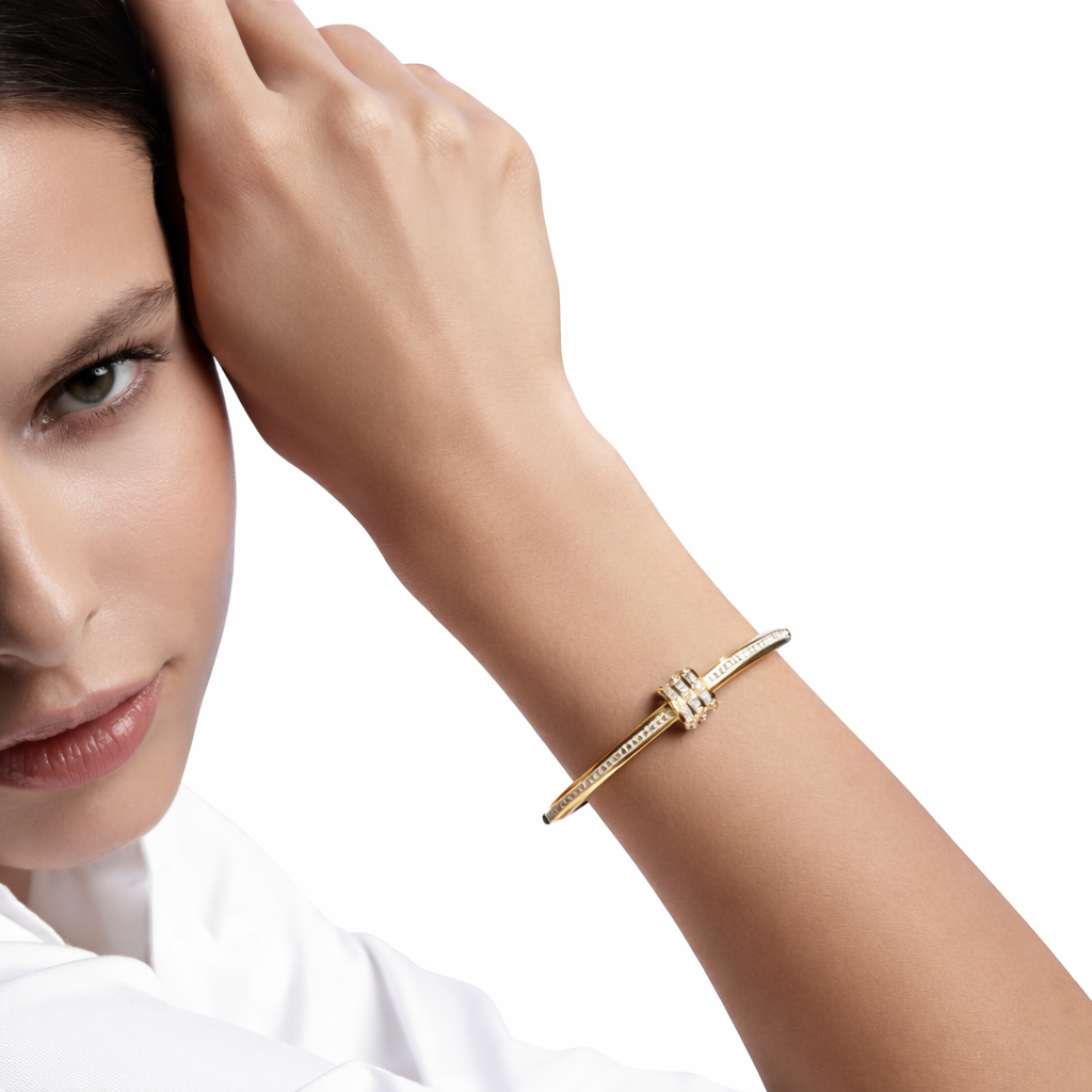 Pulsera Dorada Brillo