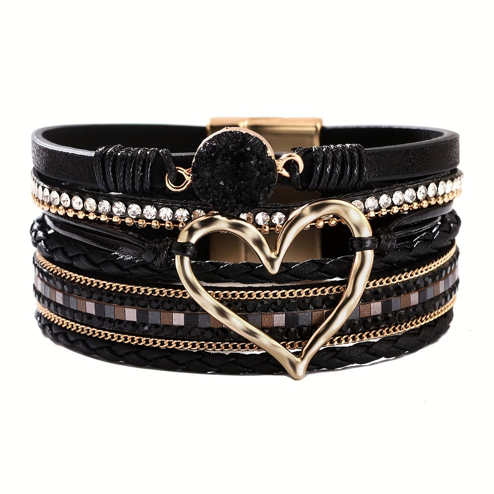 Bohème Mehrlagiges Lederarmband