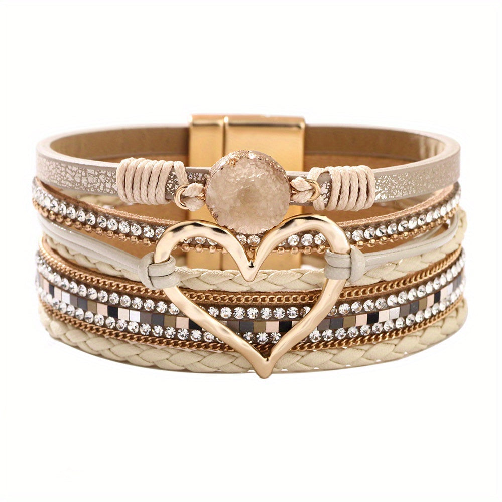 Bohème Mehrlagiges Lederarmband