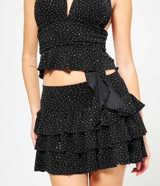 Conjunto negro brillo