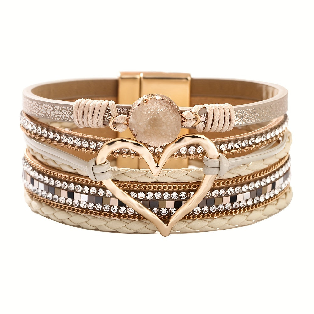 Bohème Mehrlagiges Lederarmband