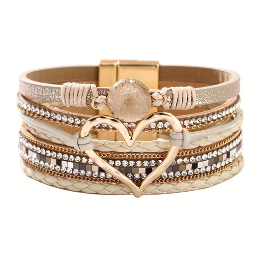 Bohème Mehrlagiges Lederarmband