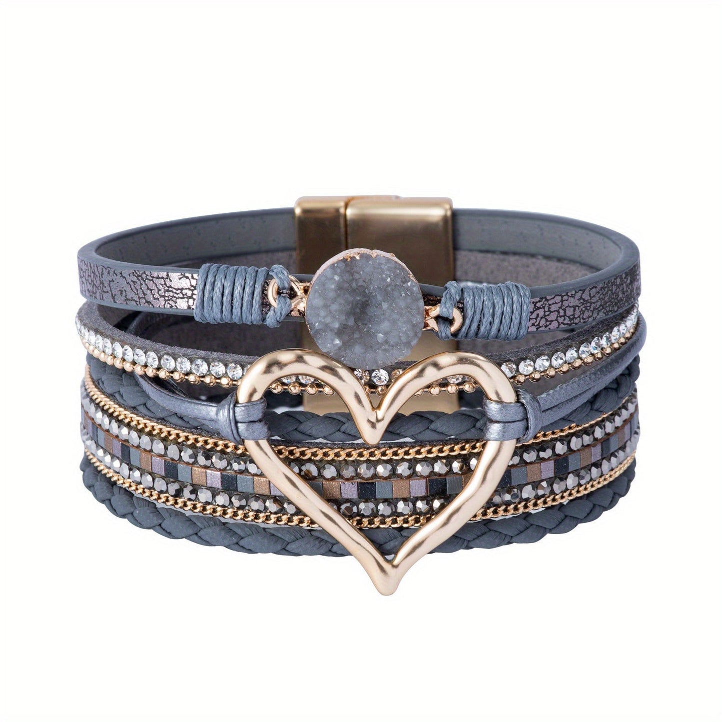 Bohème Mehrlagiges Lederarmband