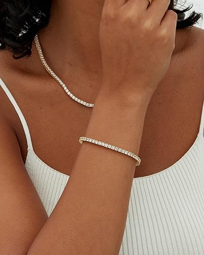 Vergoldetes Moissanite Tennisarmband