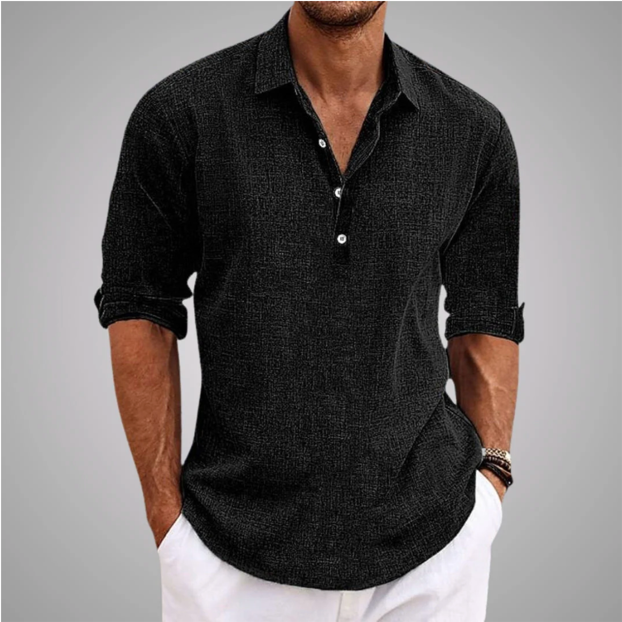 Camisa informal de lino
