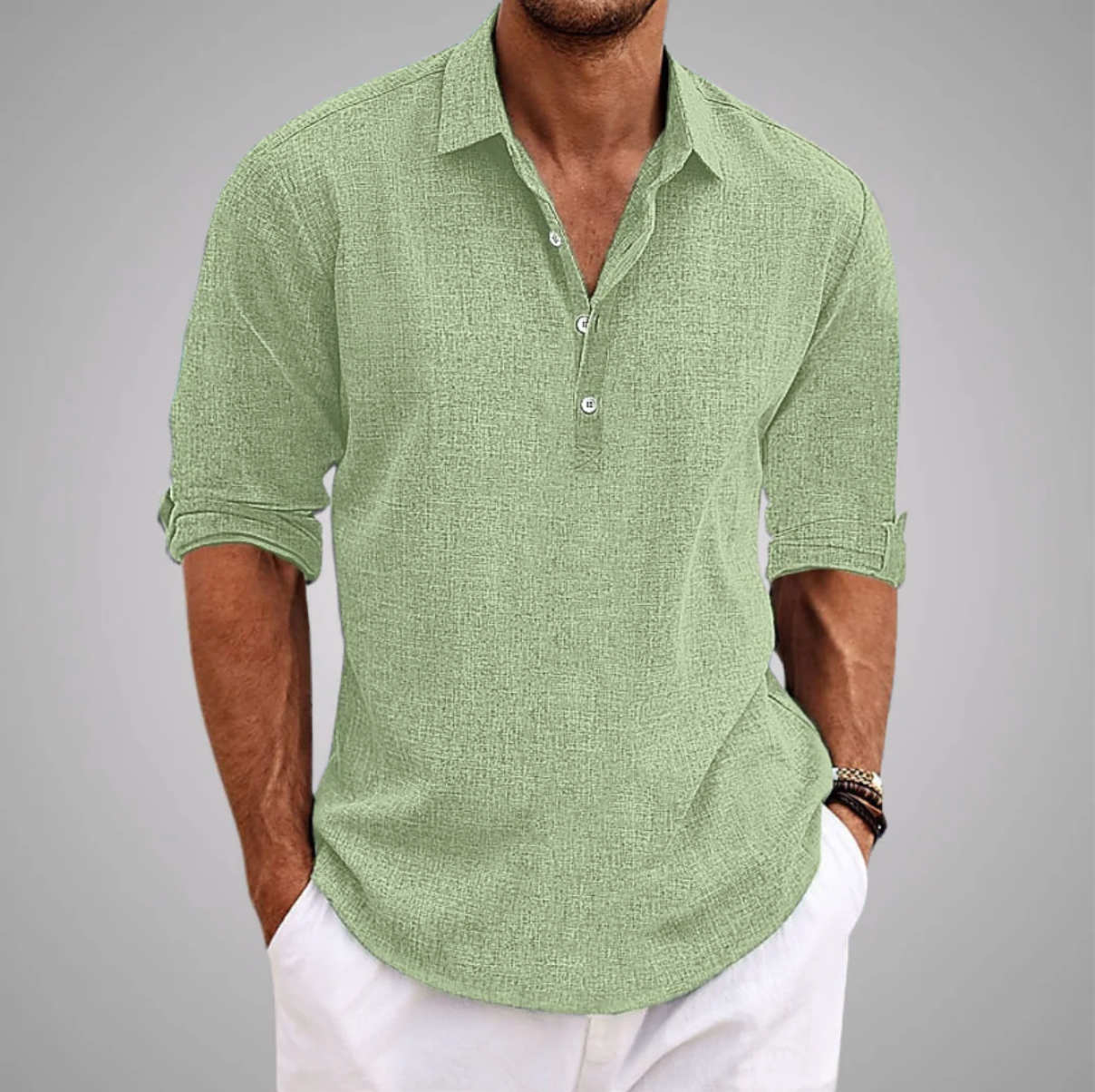 Camisa informal de lino