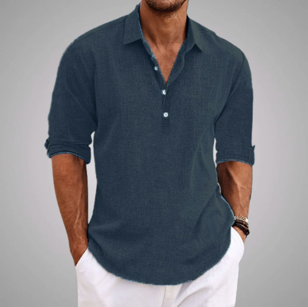 Camisa informal de lino
