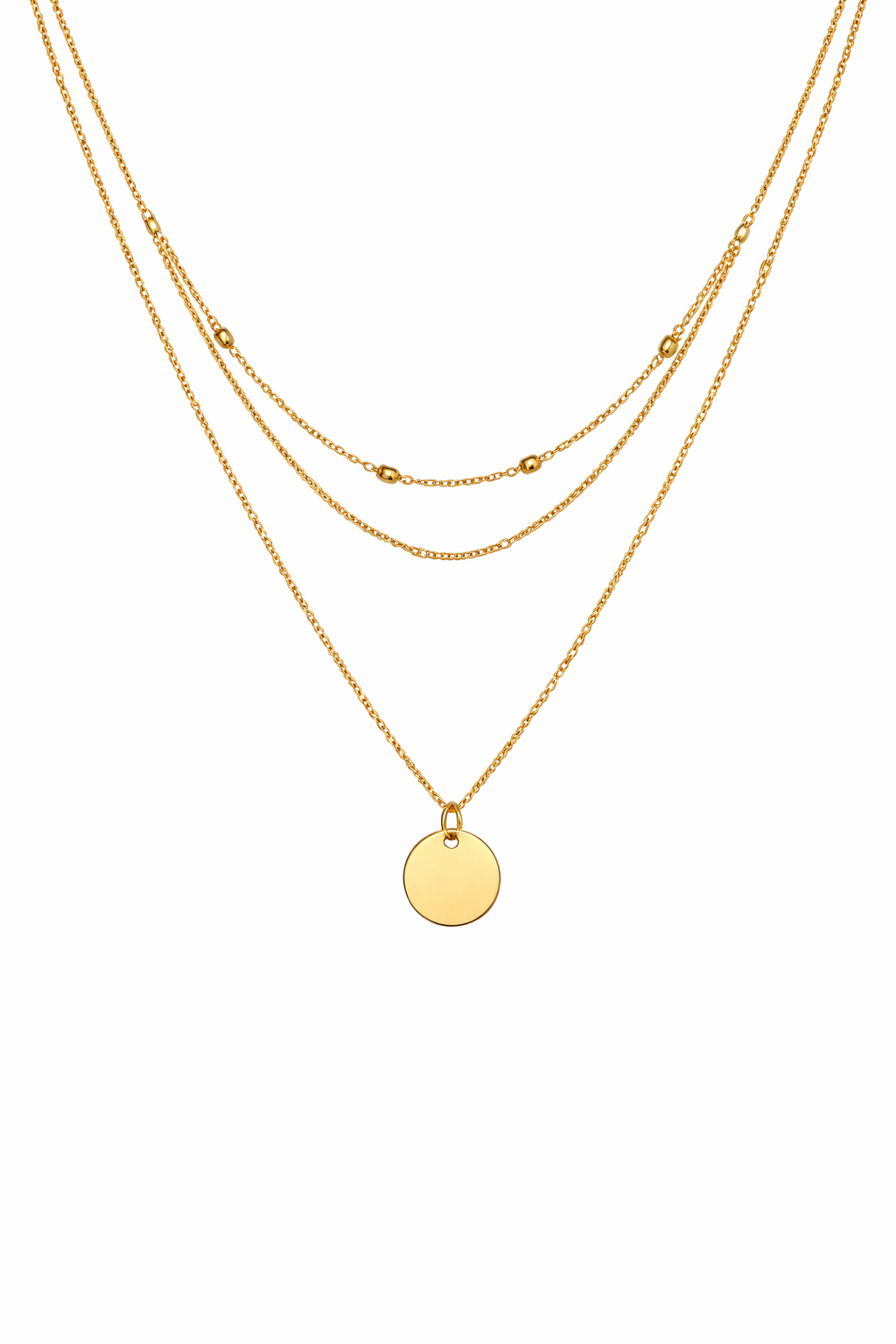 Collar dorado multicapa