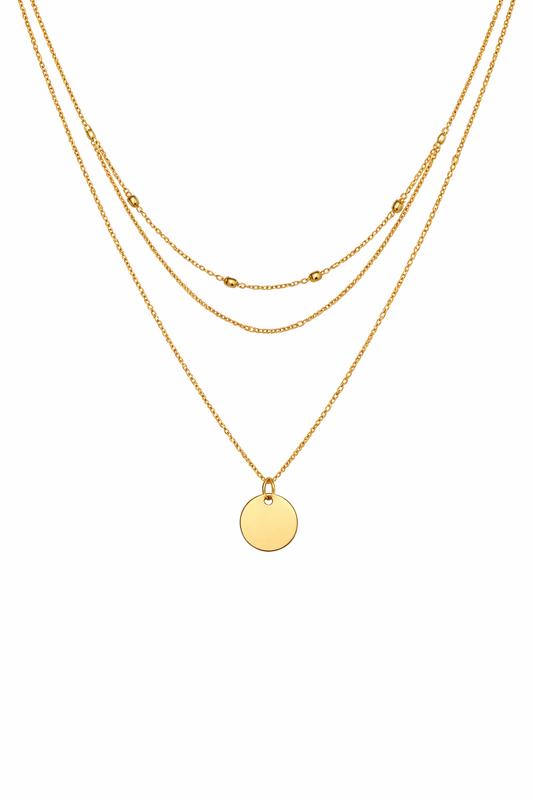 Collar dorado multicapa