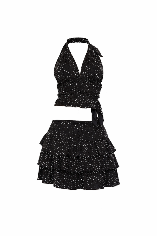Conjunto negro brillo