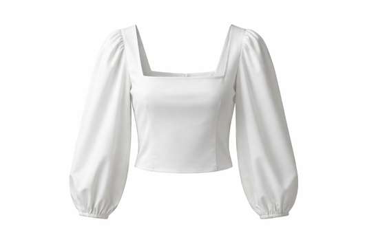Top con cuello cuadrado