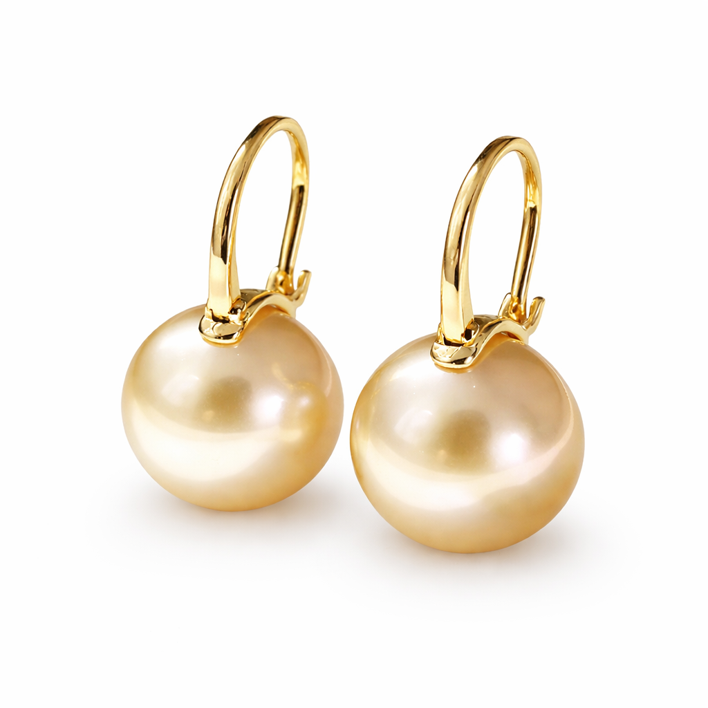Pendientes Dorados con Perla