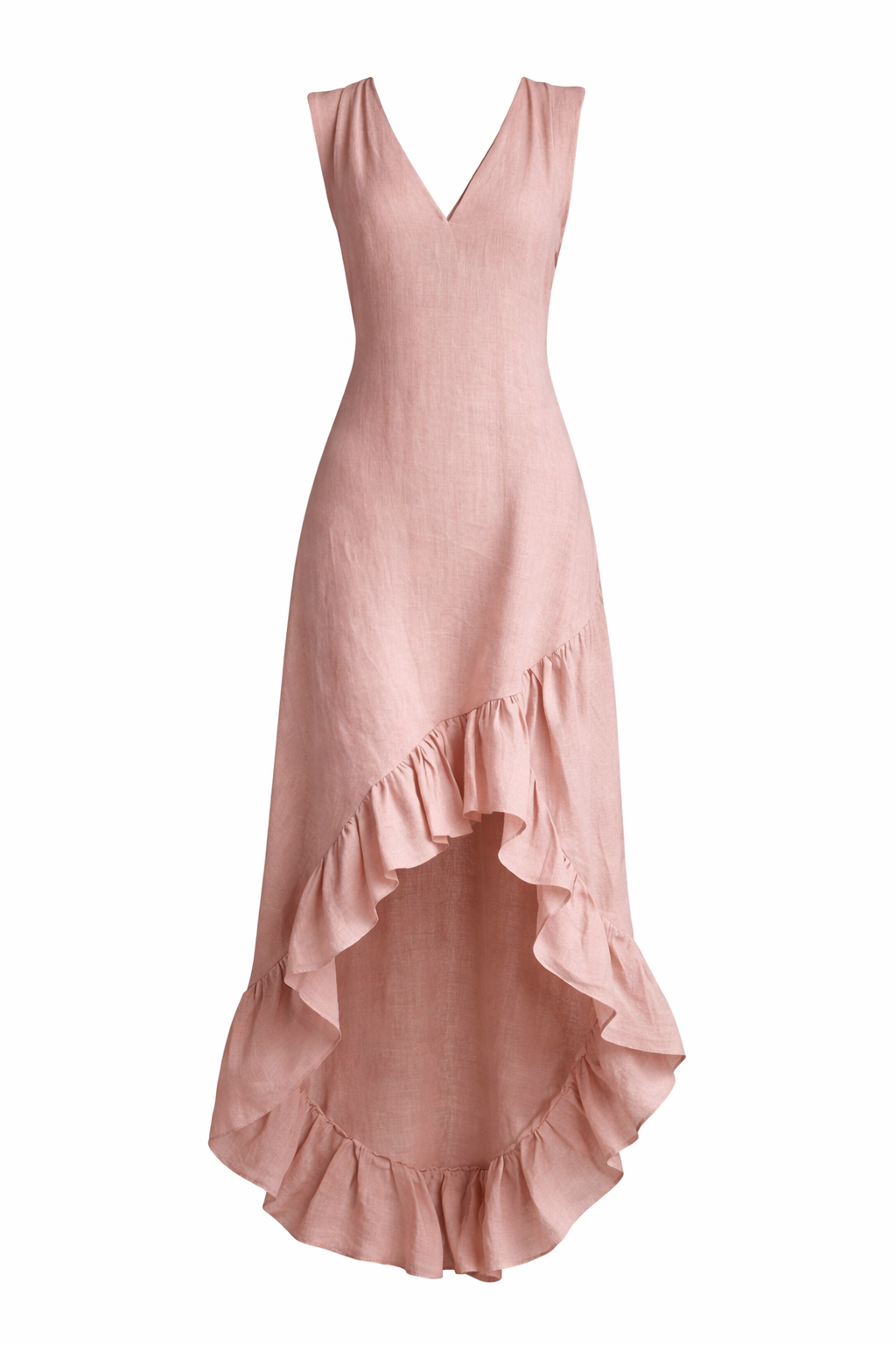 Vestido asimétrico con volantes