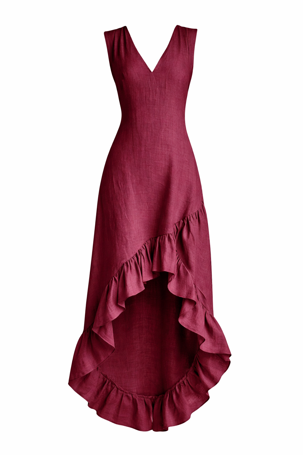 Vestido asimétrico con volantes
