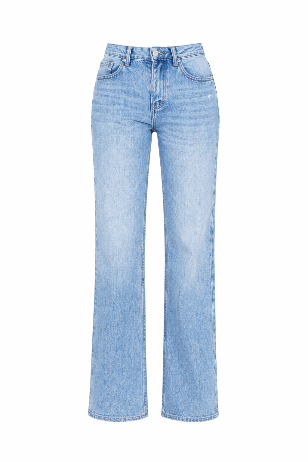 Jeans rectos en denim azul claro