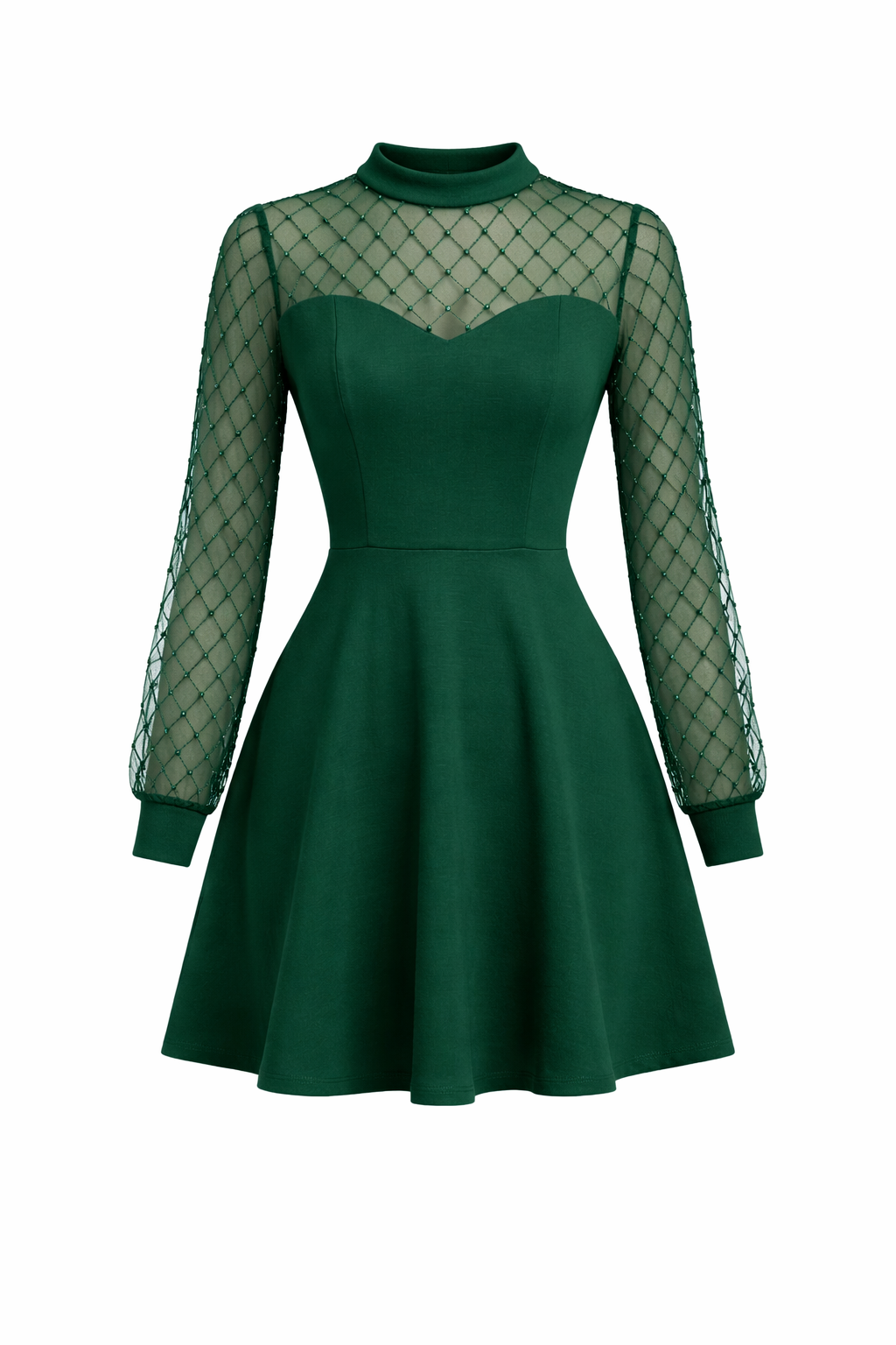 Vestido  con detalles de Perlas