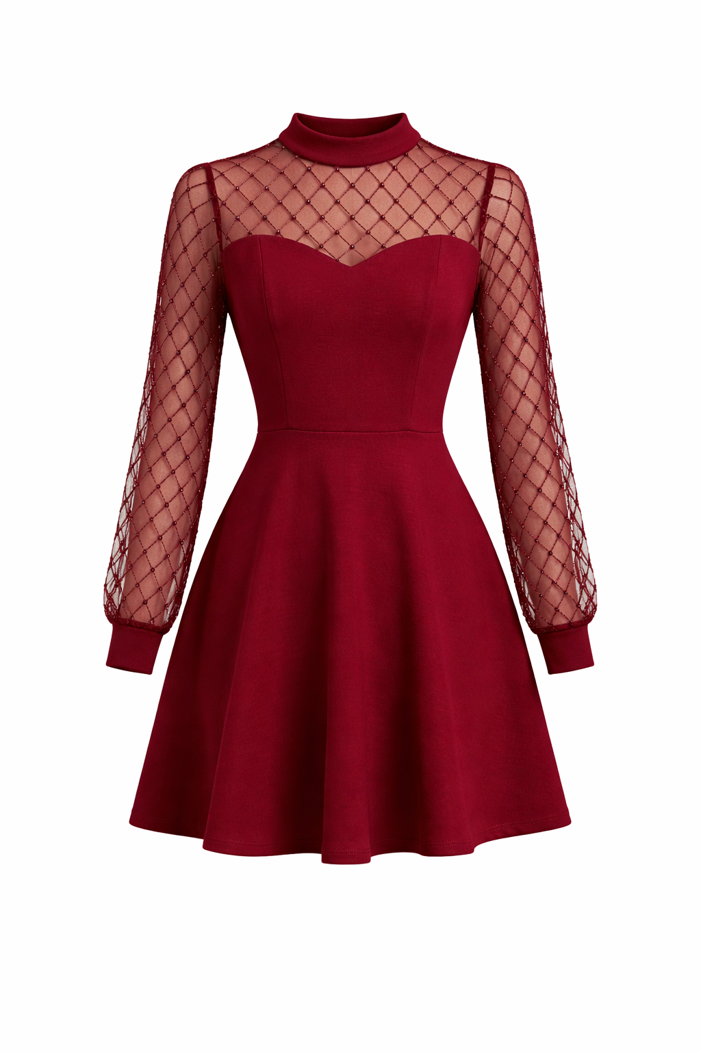 Vestido  con detalles de Perlas
