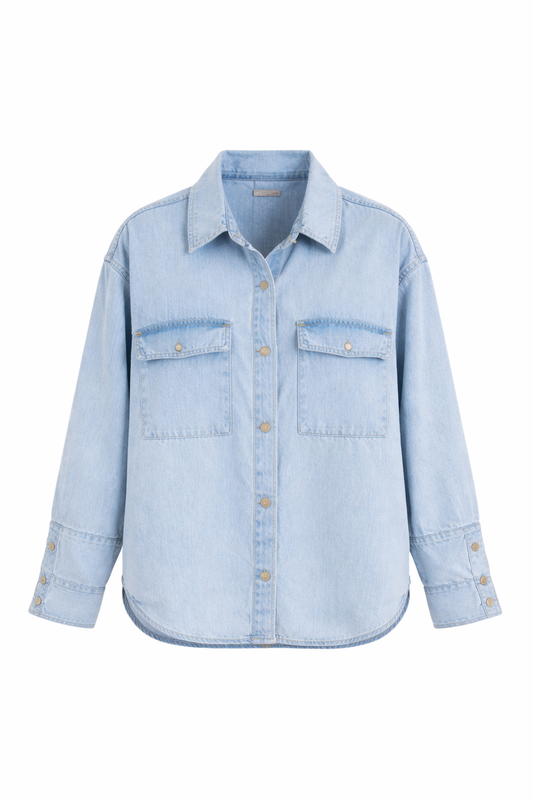 Conjunto denim oversize azul claro
