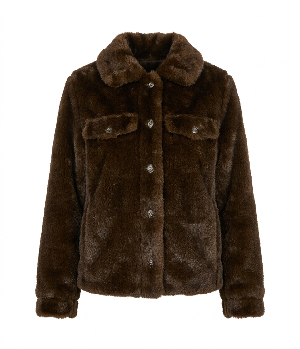 chaqueta efecto pelo