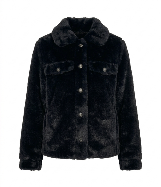 chaqueta efecto pelo