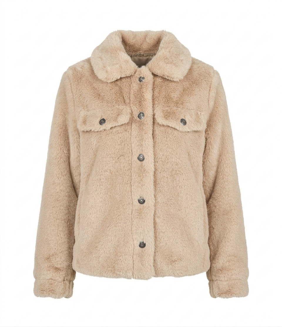 chaqueta efecto pelo