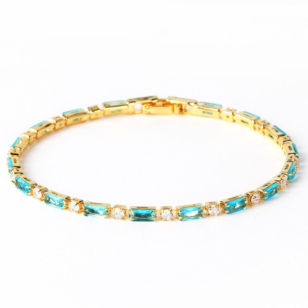 Pulsera Dorada con Piedras Turquesa