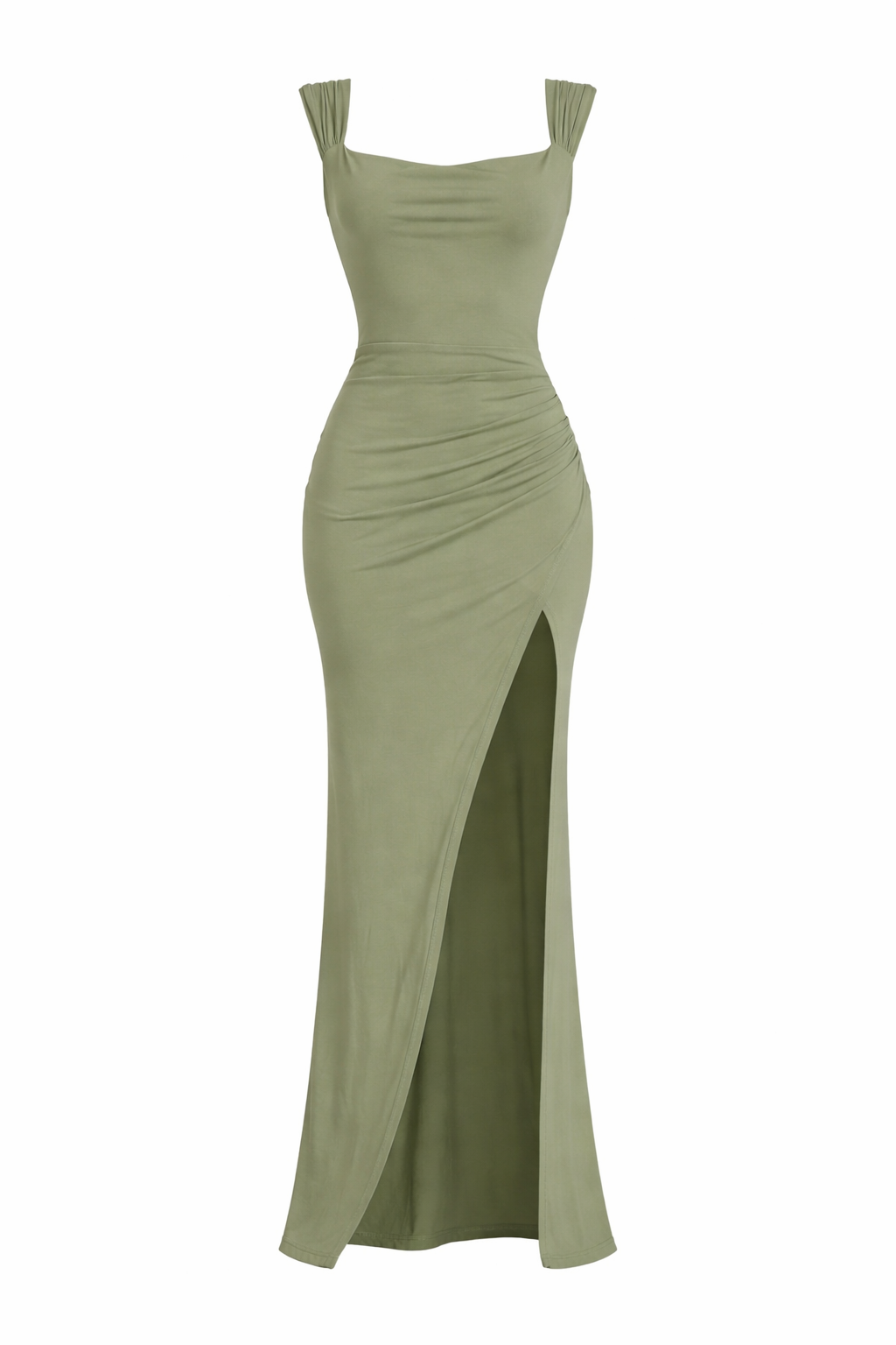 Vestido midi con corte