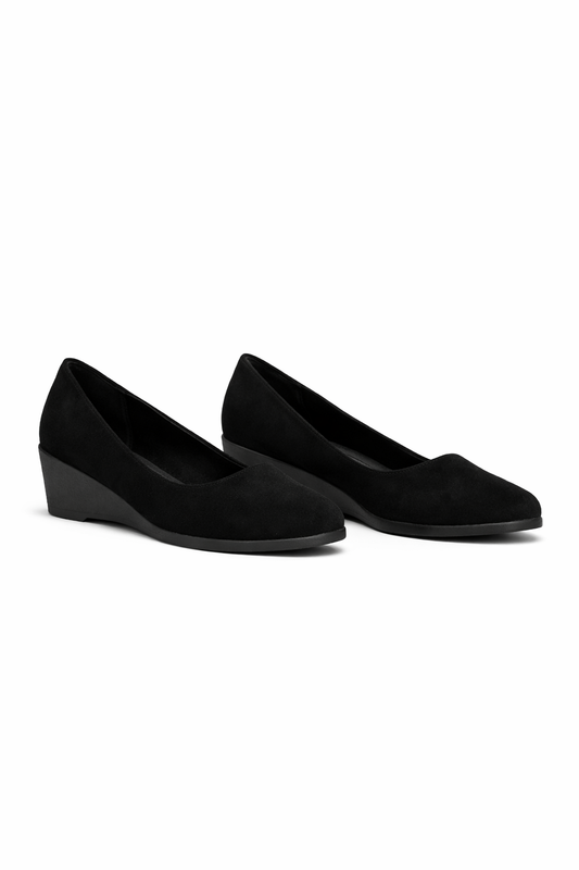 Mocasines Negros de Cuña